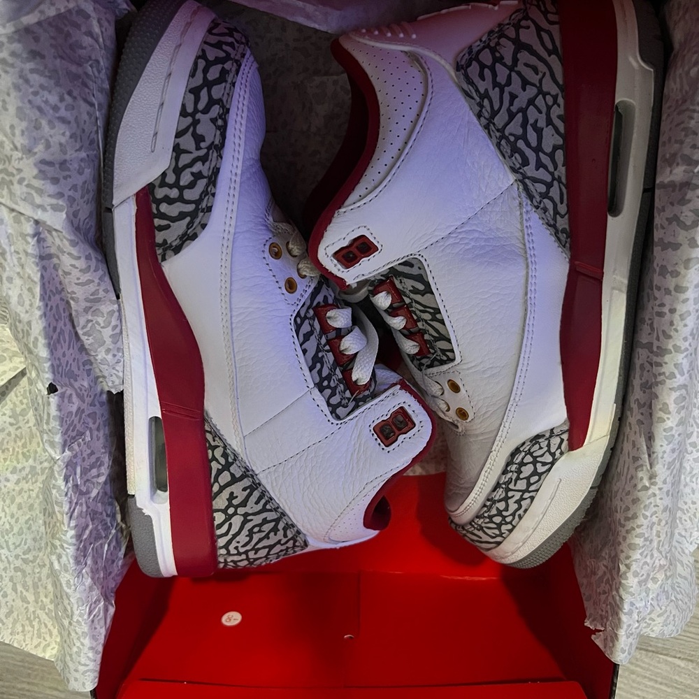 White and Red Sneakers with Elephant Print
